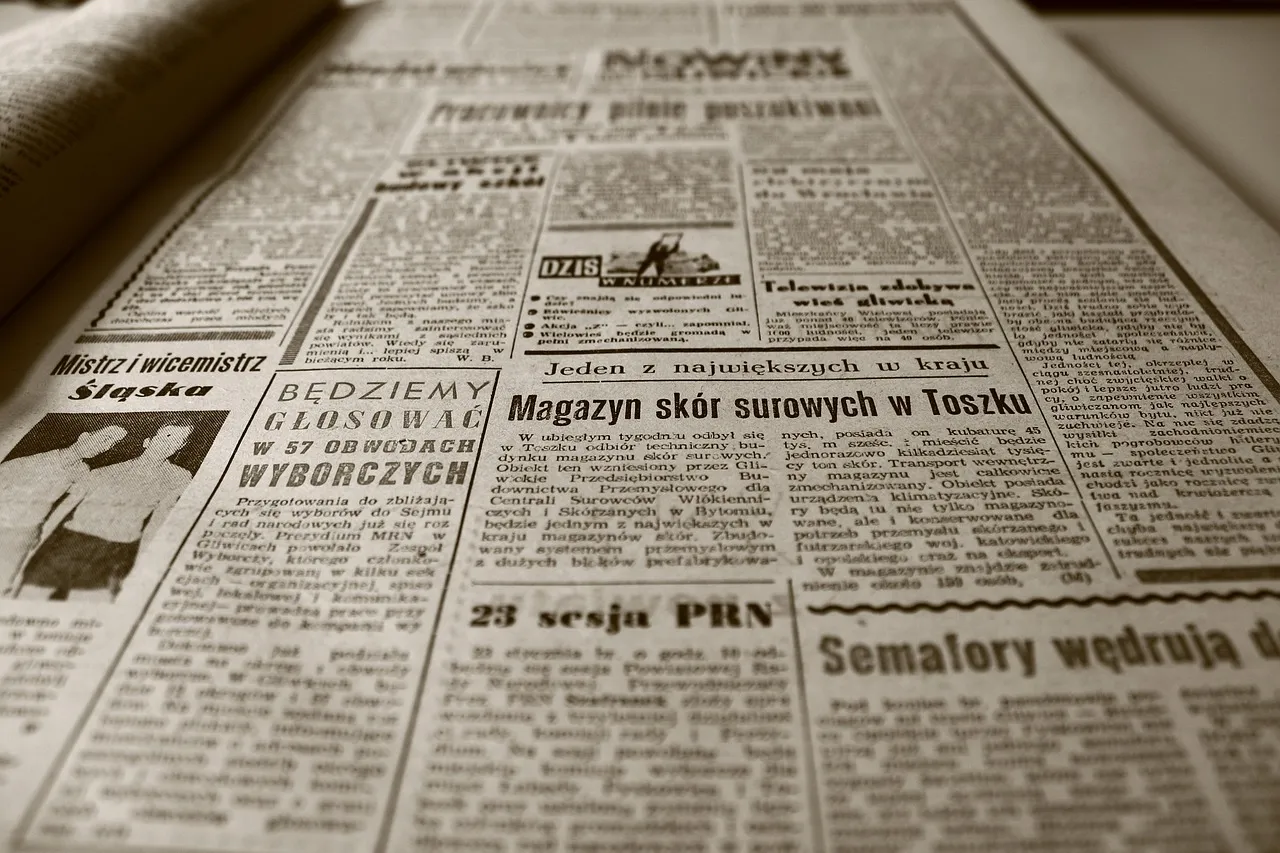 old newspaper, newspaper, retro, sepia